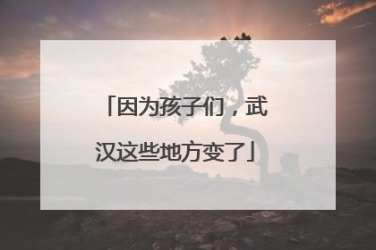 因为孩子们，武汉这些地方变了